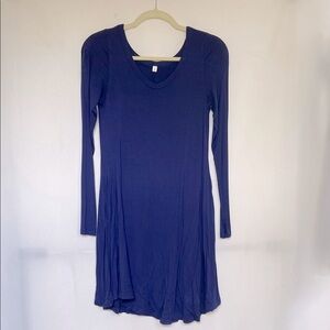 Amazon Deep Blue Long Sleeve Dress
